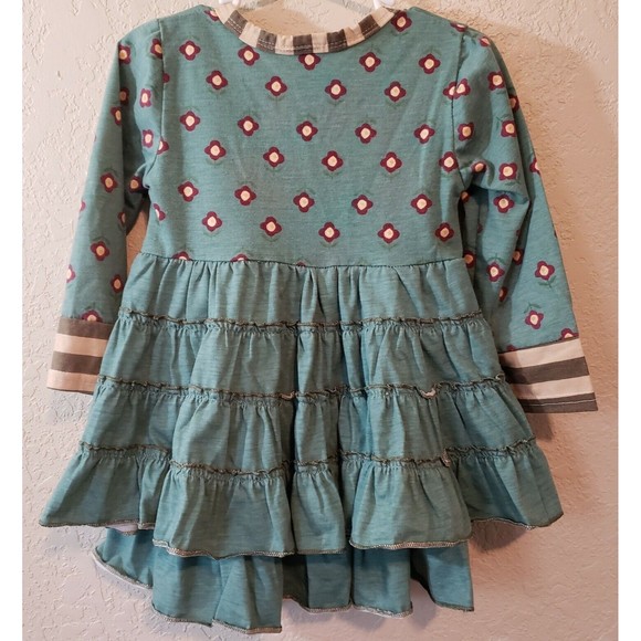 Conice Co 12 Month Girls Ruffled Mixed Media Dress XS - Picture 6 of 9